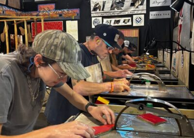 Paige, Kris and other artisans - ring saw training